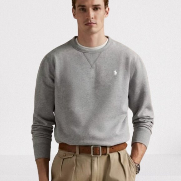 POLO Ralph Lauren the RL Fleece Sweatshirt, Heather Grey L NWT - Picture 1 of 8